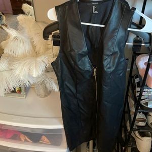 Faux leather dress